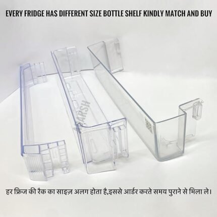 A to Z Spares Bottle Shelf for Fridge ? Bottle Bin Trim Compatible with Whirlpool Genius Single Door Refrigerator, Transparent Clear, Pack of 1 (Part Code: W10418661) - Image 4