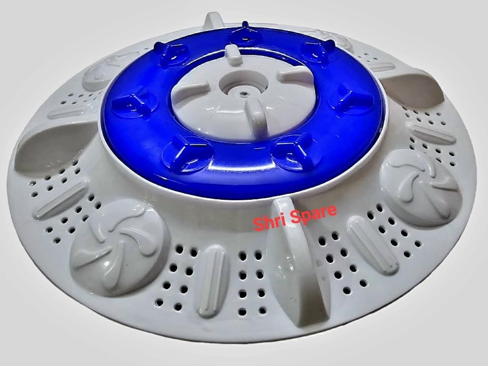 51M00dyZQOL.jpg A To Z Spares Pulsator Compatible with Panasonic Washing Machine Plastic White and Blue, Round Shaft (Match & Buy) - Image 1