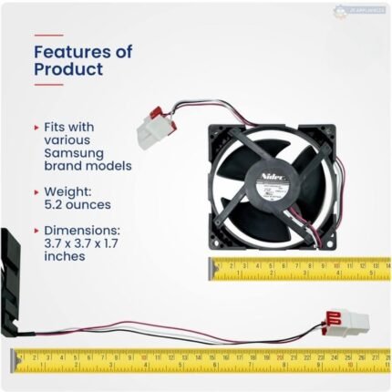 Samsung refrigerator/fridge double door 250liter-350liter  frost free Fan square moter 12 volt DA31-00287A Evaporator Fan Motor Assembly for Compatible with Samsung Refrigerator DA81-06013A DA81-06013A - Image 4