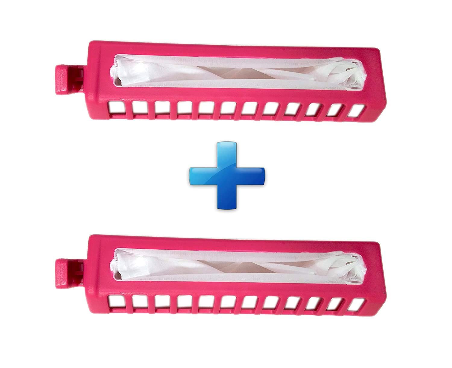 61BKtxEJebL._SL1500_.jpg A To Z Spares Suitable for Washing Machine Whirlpool Filter Semi Automatic Dust Lint Bag Waste Collector Net (Set of 2 Piece) - Image 1