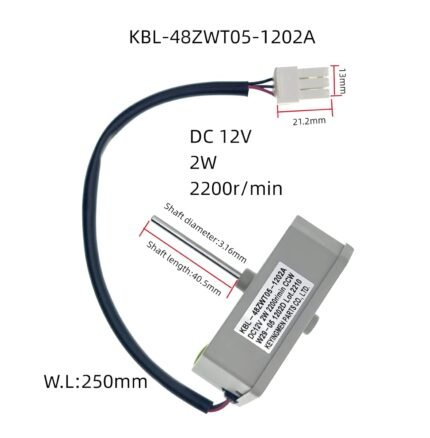 LG/Samsung Refrigerator/Fridge dobble door230liter-380liter Evaporator Frost Free Fan Motor 48ZWT05-1202A Compatble with and Magic Chef 3059900004 5304518492 etc, DC 12V 2W 2200r/min - Image 4