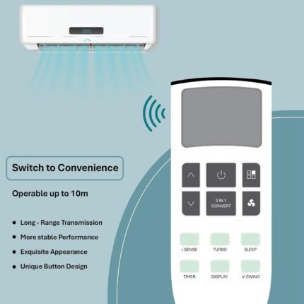 A To Z Spares AC Remote Compatible with GODREJ Split Inverter AC Remote (5 in 1 Convert and i-Sense Function) Your Old Remote Must Be Exact Same (Match & Buy) - Image 5