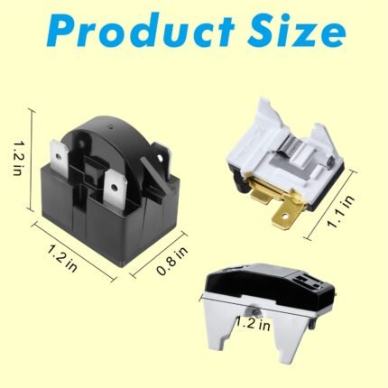 A To Z Spares Refrigerator  Relay 3Pin and Refrigerator Compressor Overload Protector 1/2HP,Compressor Compatible with LG (Match & Buy) - Image 4