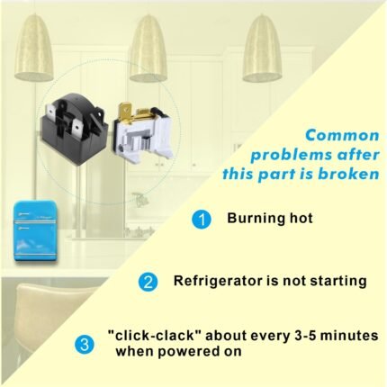 A To Z Spares Refrigerator  Relay 3Pin and Refrigerator Compressor Overload Protector 1/2HP,Compressor Compatible with LG (Match & Buy) - Image 5