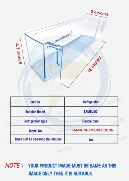 A TO Z SPARES - The Best Is Here Fridge Bottle Shelf Compatible for Samsung Double Door Inverter Refrigerator (Part No: DA63-07413A), - Image 3