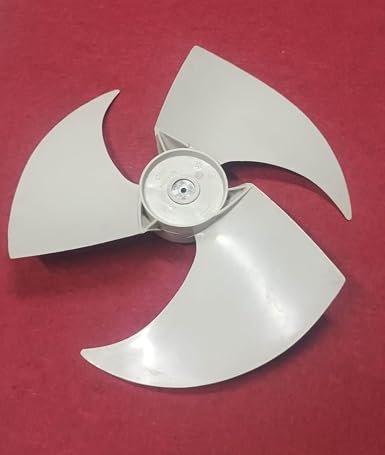 Universal 16 Inch 3 Leaf AC Outdoor Fan Blade Cream Colour | 8mm Shaft Hole | Split Air Conditioner Outdoor Condenser Fan Replacement Part