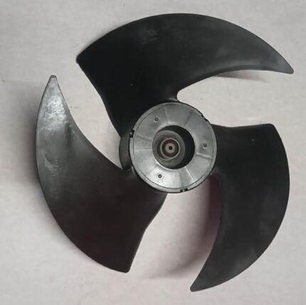 Universal | Model 00-10 | 18 Inch 3 Leaf AC Outdoor Fan Blade (Black) | For Split Air Conditioner Outdoor Condenser Units | 8mm Shaft Hole
