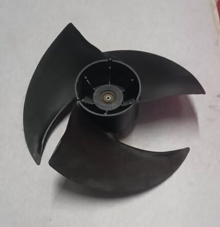Universal | Model 00-10 | 18 Inch 3 Leaf AC Outdoor Fan Blade (Black) | For Split Air Conditioner Outdoor Condenser Units | 8mm Shaft Hole