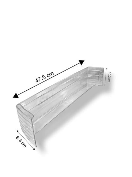 Godrej Eon Refrigerator Middle Door Bottle Shelf Rack Replacement | Compatible Fridge Bottle Rack | Part Code N04-23433E | Dimension 47.2 x 5 x 10.5 cm