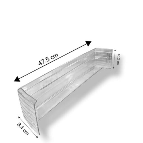 Godrej Eon Refrigerator Middle Door Bottle Shelf Rack Replacement | Compatible Fridge Bottle Rack | Part Code N04-23433E | Dimension 47.2 x 5 x 10.5 cm