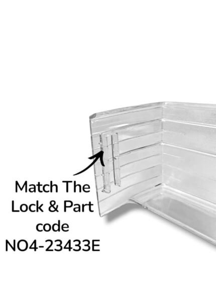 Godrej Eon Refrigerator Middle Door Bottle Shelf Rack Replacement | Compatible Fridge Bottle Rack | Part Code N04-23433E | Dimension 47.2 x 5 x 10.5 cm
