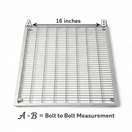 Universal 1.5 Ton AC Outdoor Unit Front Grill Replacement – 16 Inch Bolt-to-Bolt Size