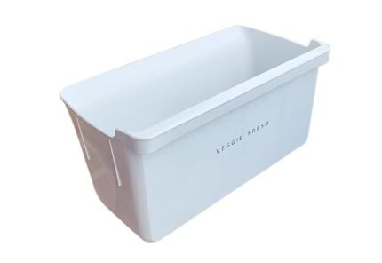 Whirlpool W10418585 Refrigerator Vegetable Box Crisper Basket Compatible with Whirlpool Single Door 190 to 200 Liter Refrigerator White Plastic Replacement Drawer