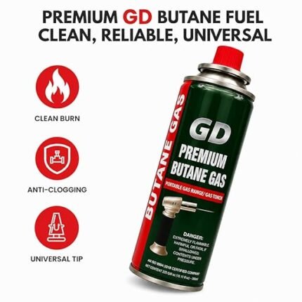 Butane Gas Canister 225g Pack of 4 Portable Camping Stove Gas