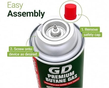 Butane Gas Canister 225g Pack of 4 Portable Camping Stove Gas