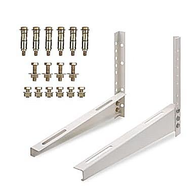 Heavy Duty AC Stand for Outdoor Unit | Rust Proof Iron Air Conditioner Mounting Bracket | Supports Up to 200KG | Wall Mount Stand with Fittings | Pack of 1